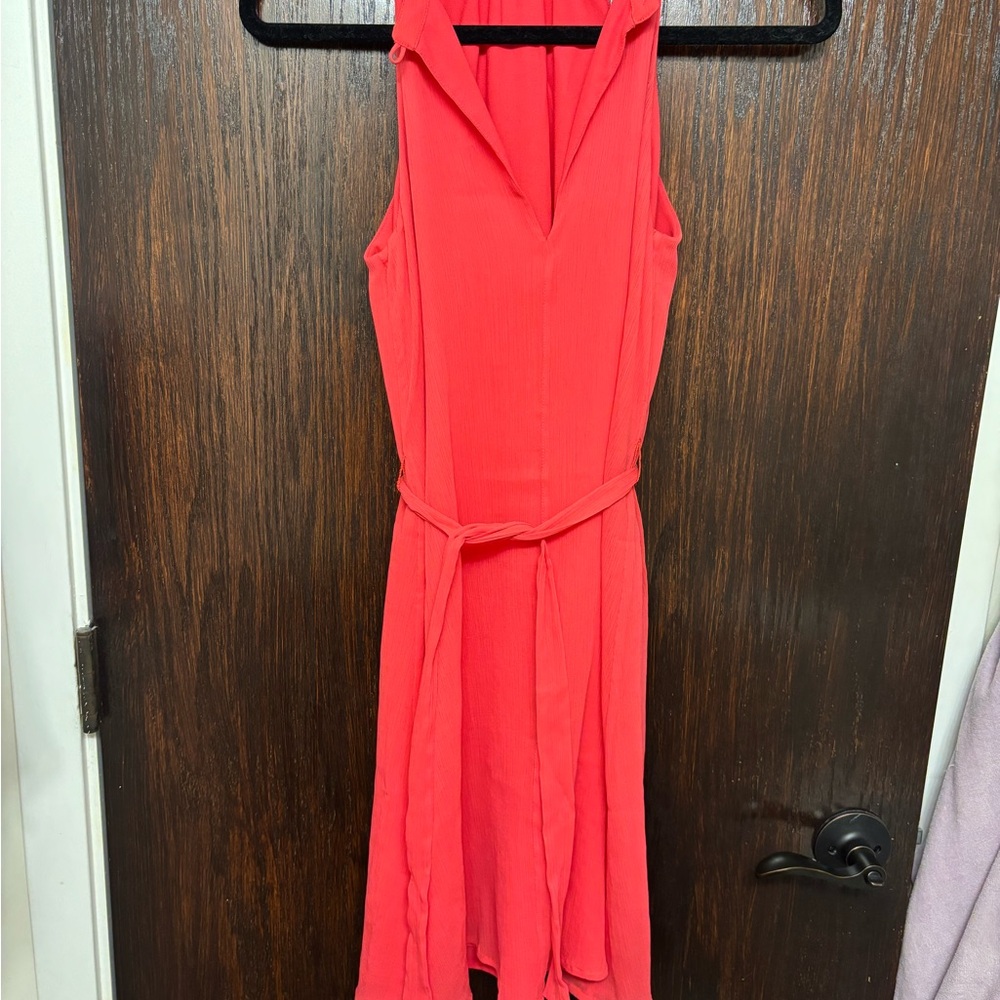 French Connection Vibrant Coral Cocktail Dress